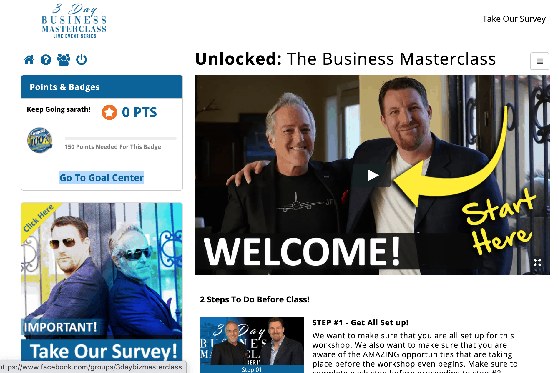 3 Day business Masterclass review
