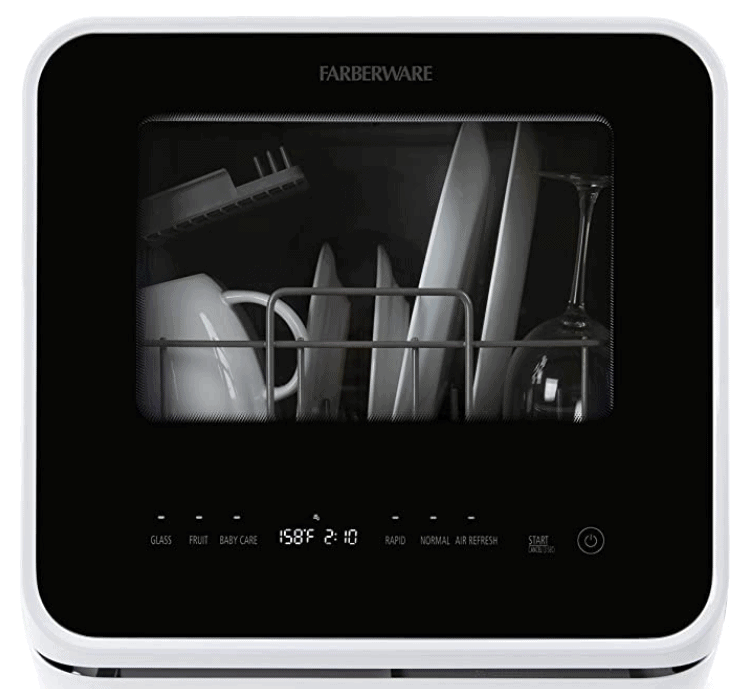FARBERWARE FDW05ASBWHA Complete Portable Countertop Dishwasher