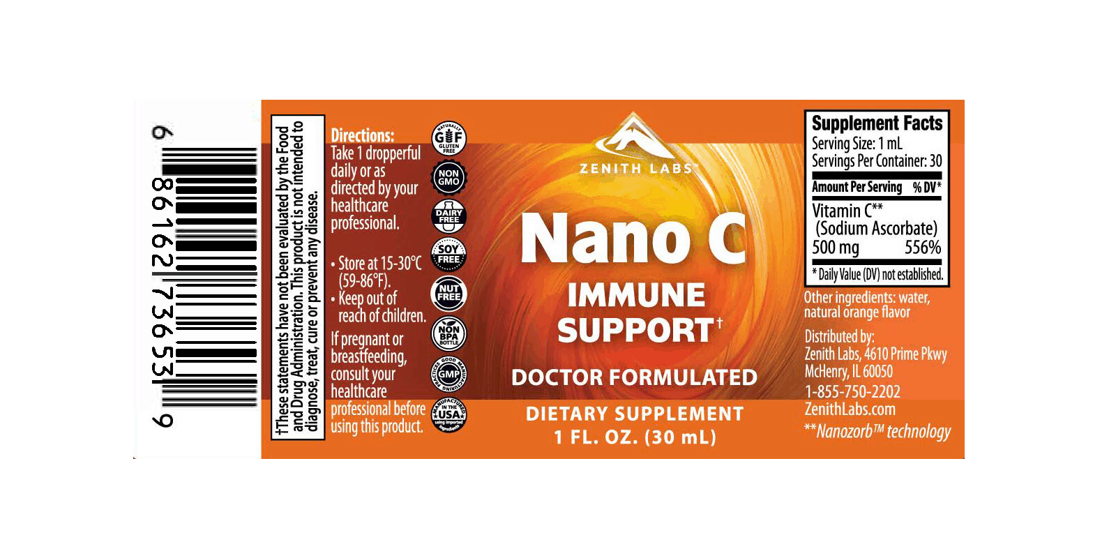 Nano C Immune Support dosage