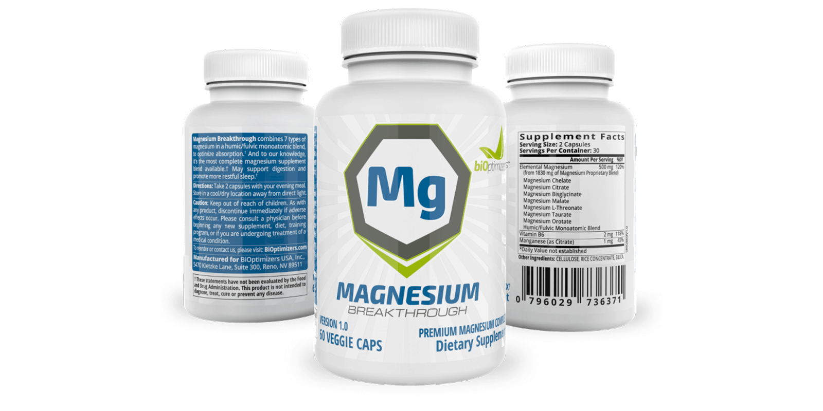 BiOptimizers Magnesium Breakthrough dosage