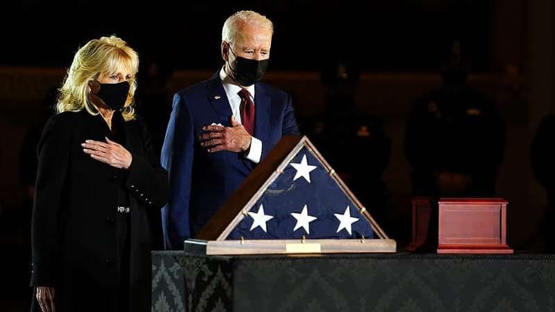 Biden Pays Respect To Fallen Capital Officer Brian Sicknick