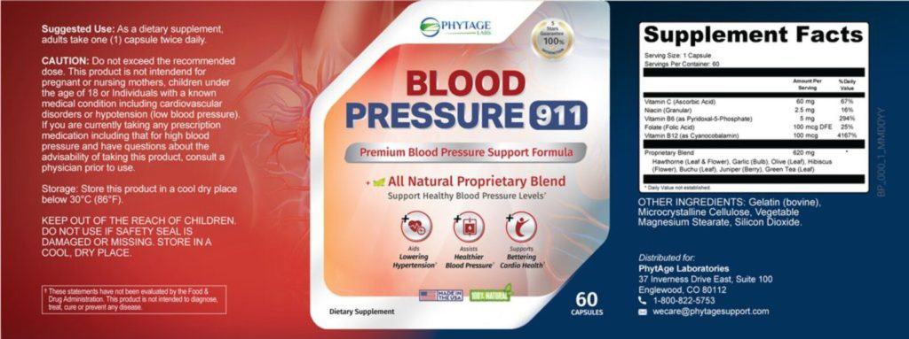 Blood Pressure 911 dosage