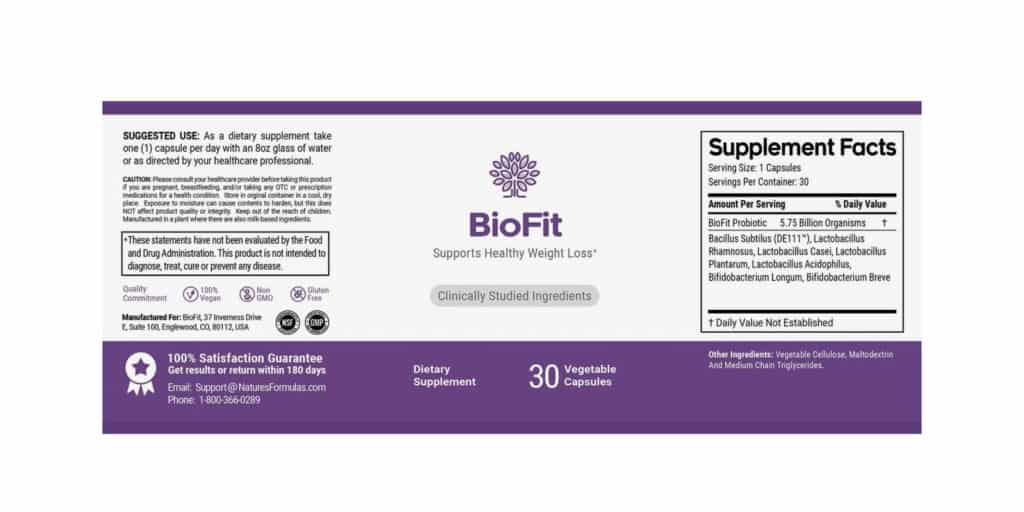 BioFit reviews - Dosage
