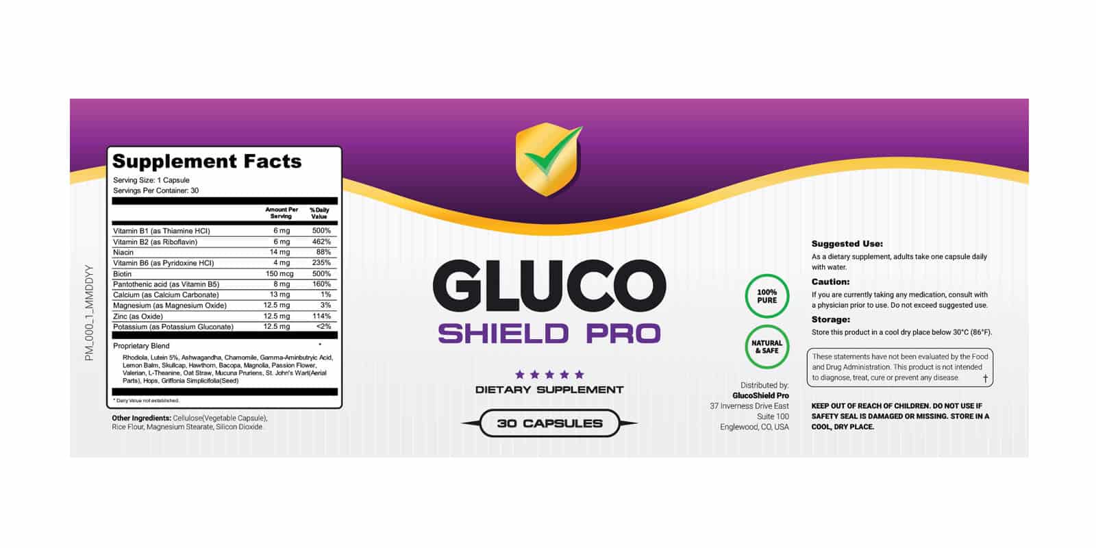 Gluco Shield Pro Label-dosage