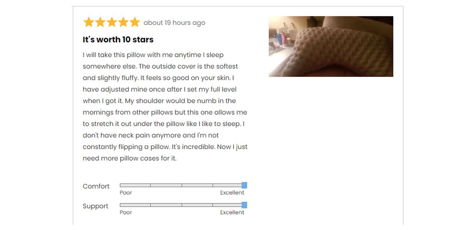 Zoey Curve Pillow customer reviews