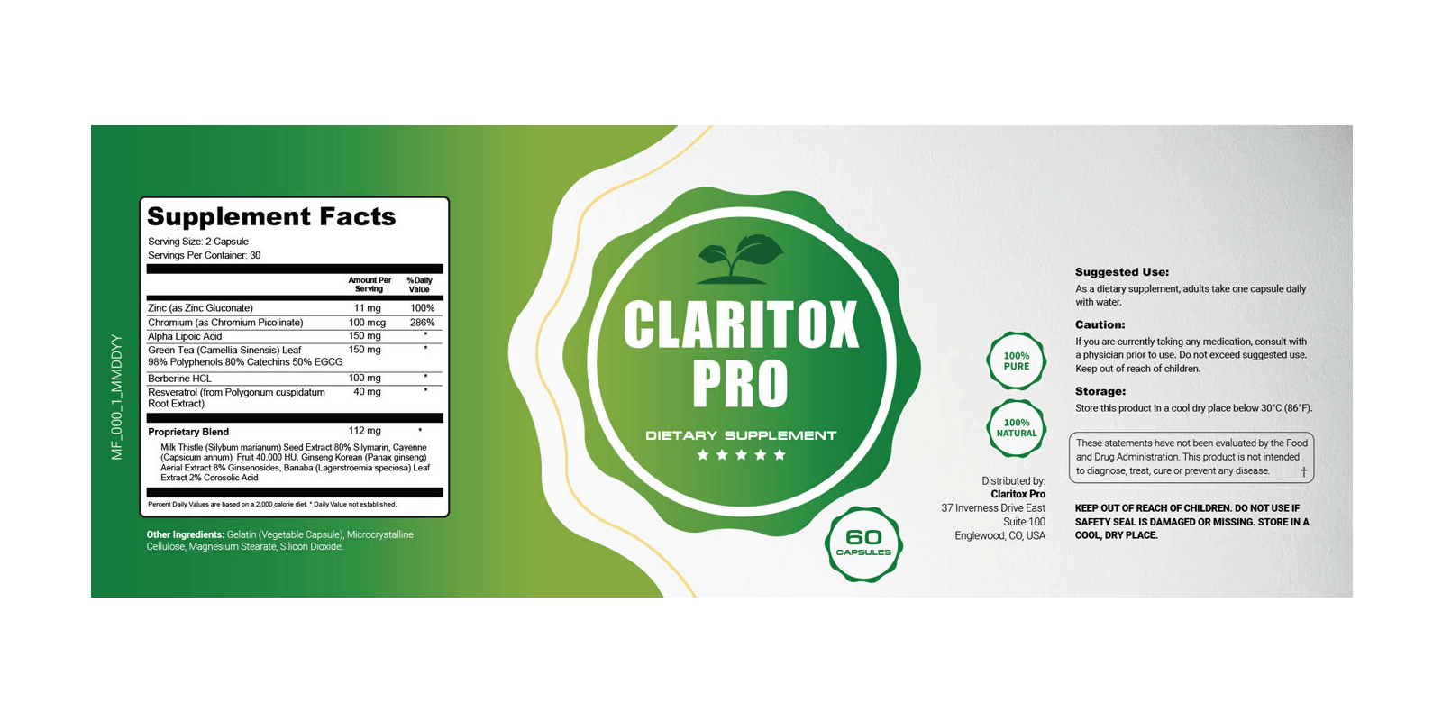 Claritox Pro dosage