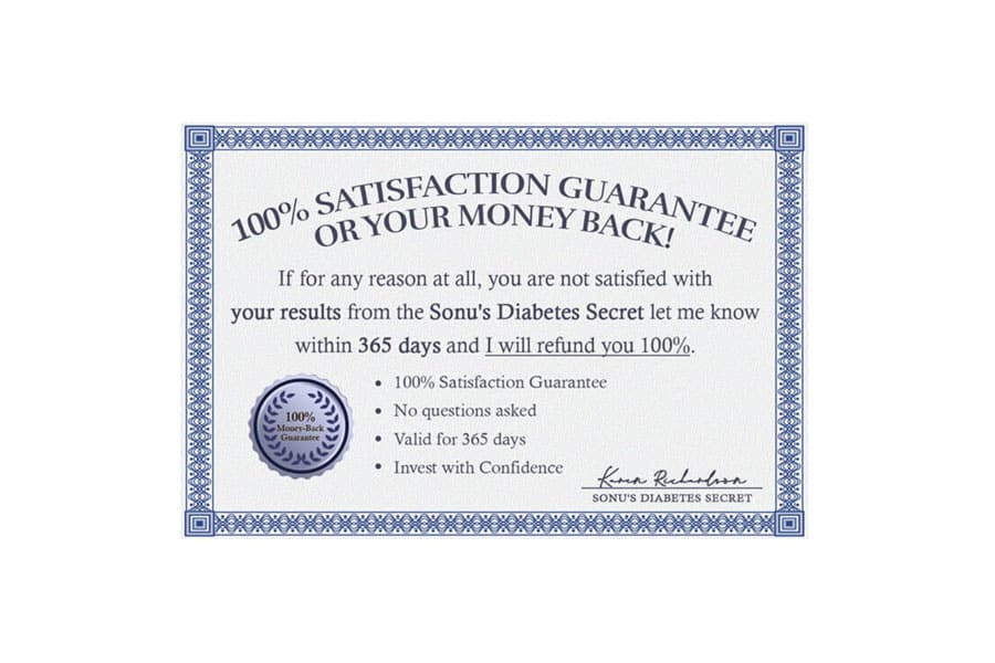 Sonu’s Diabetes Secret Refund Policy