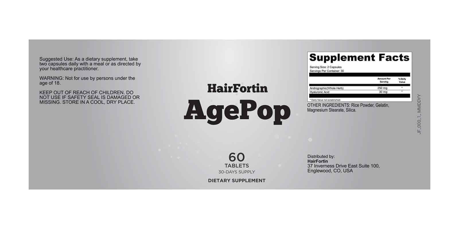 HairFortin Age Pop Dosage