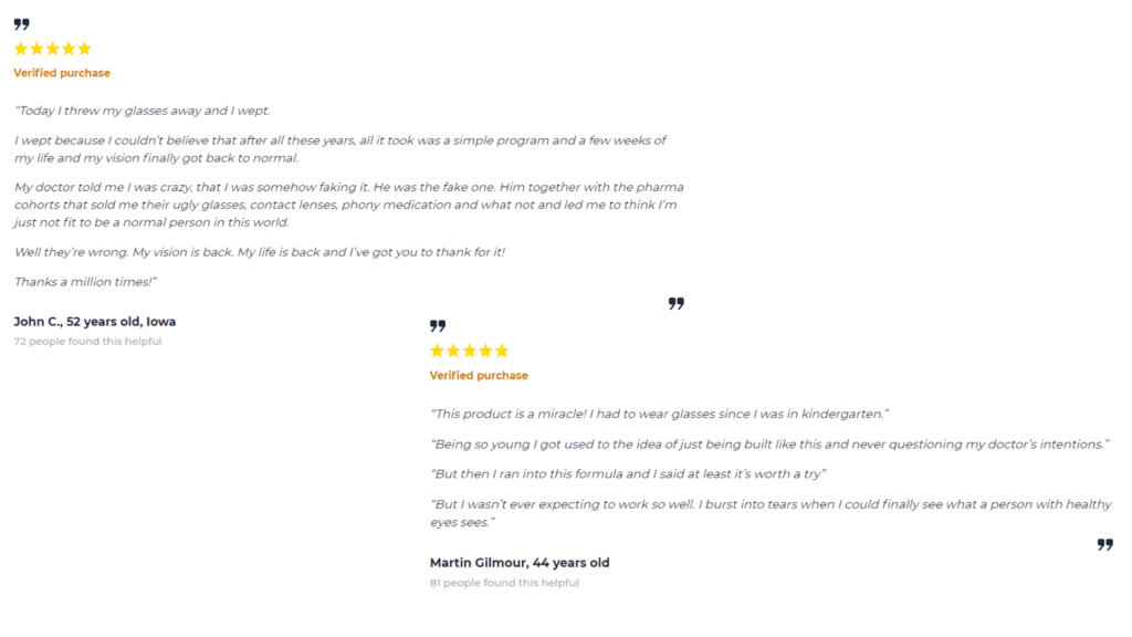 VisiSharp Customer reviews