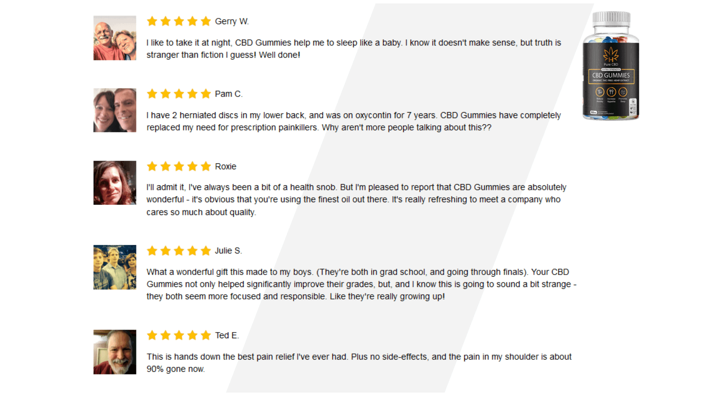 Pure CBD Gummies customer reviews