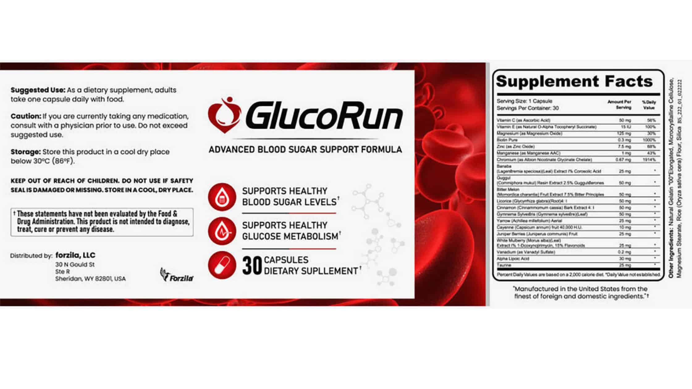 GlucoRun Dosage & Usage