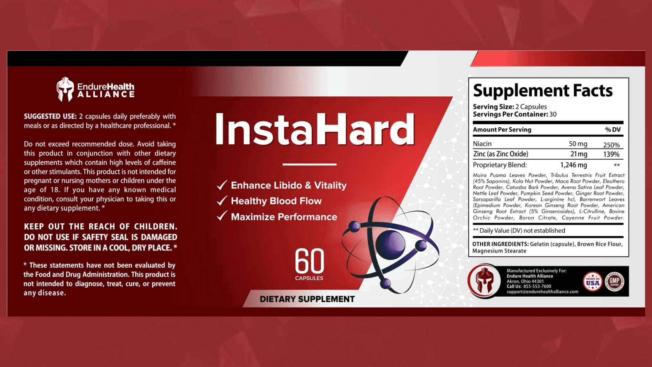 InstaHard Supplement Facts