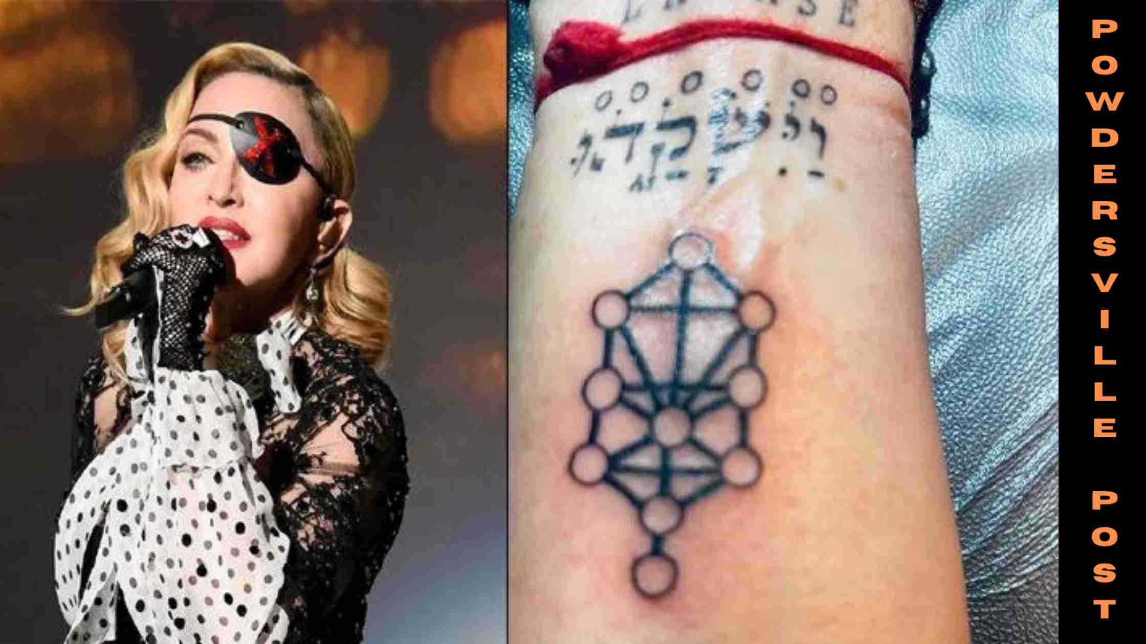 Pop Singer Madonna Inked New Tattoo Featuring A Design From The Kabbalah Book Ten Luminous Emanations On The Inside Of Her Wrist