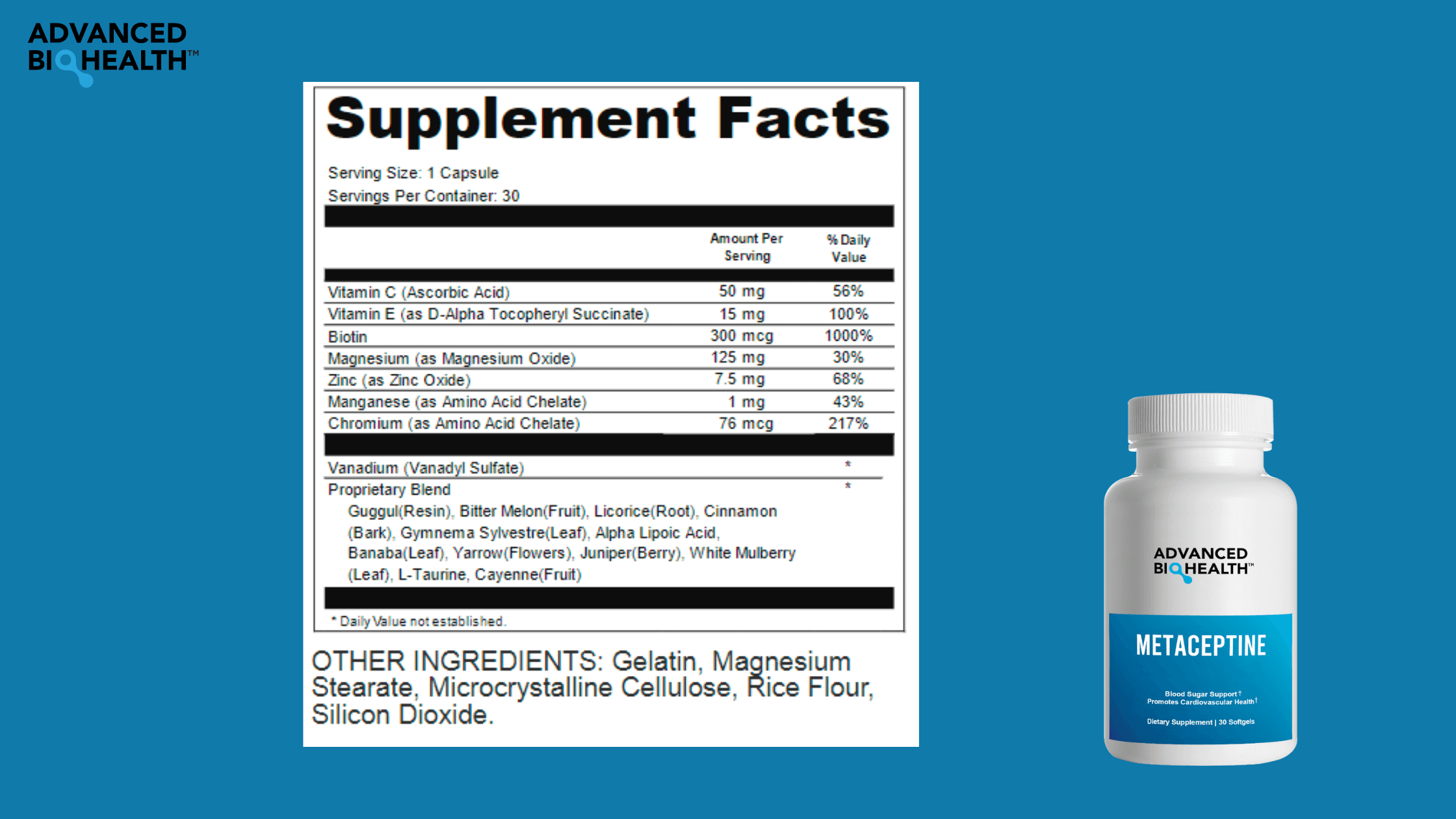 Metaceptine supplement facts