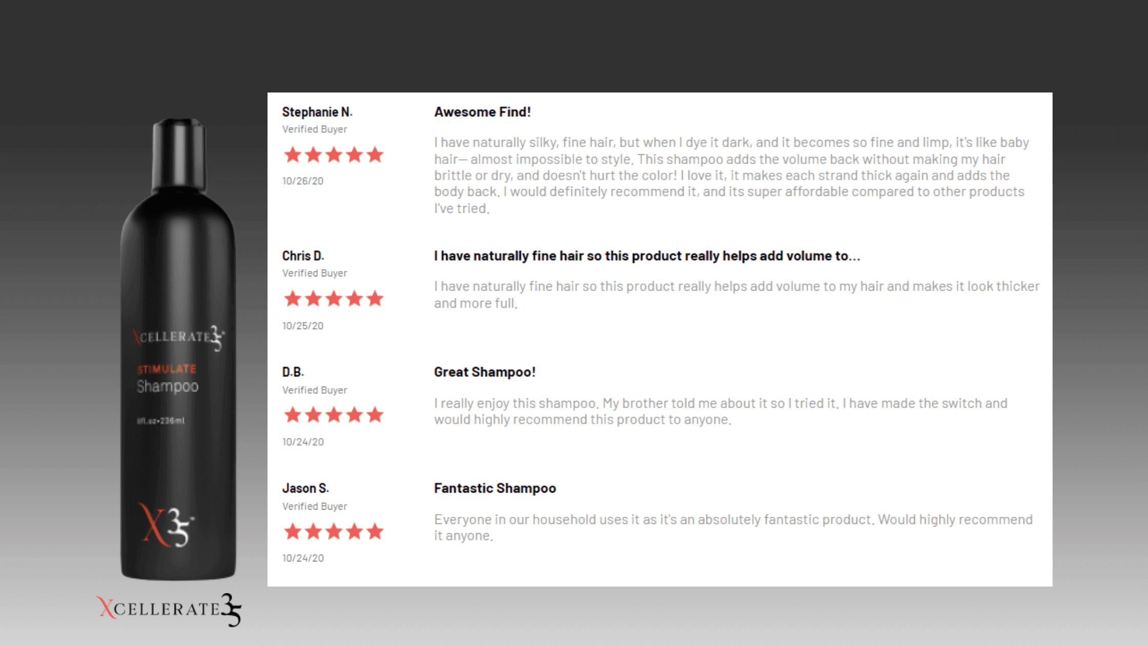 Xcellerate 35 Customer Reviews