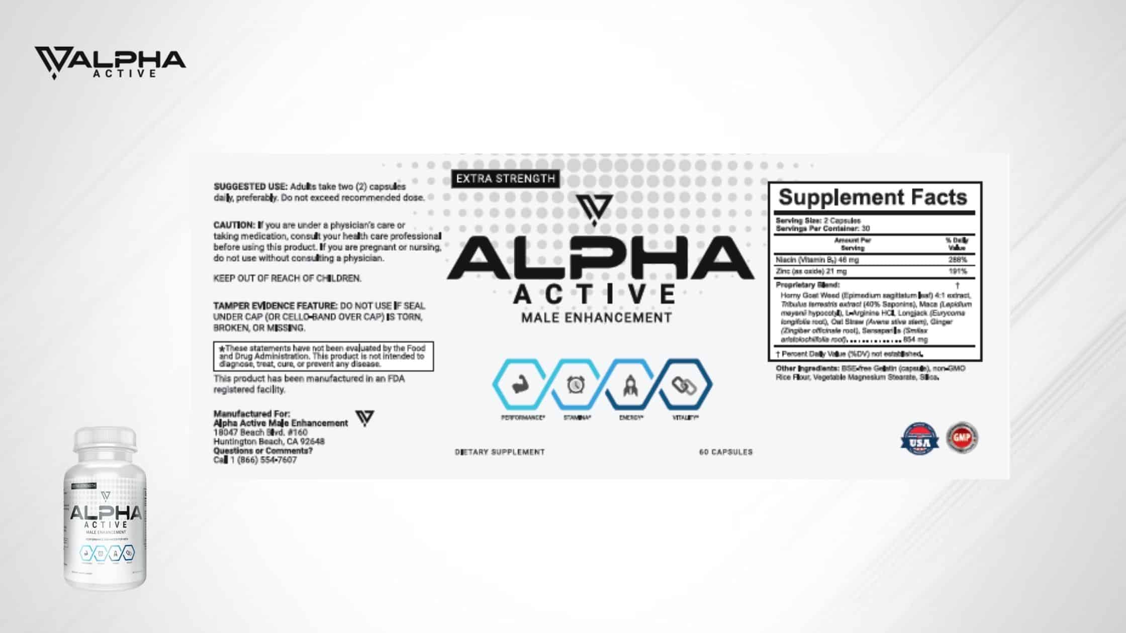 Alpha Active Male Enhancement Dosage