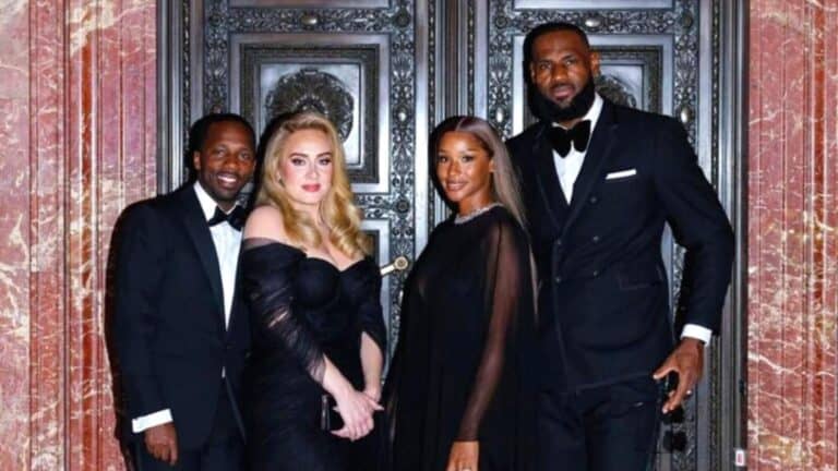 Adele Pose With Rich Paul, Lebron James, And Savannah James At Kevin Love’s Wedding In New York