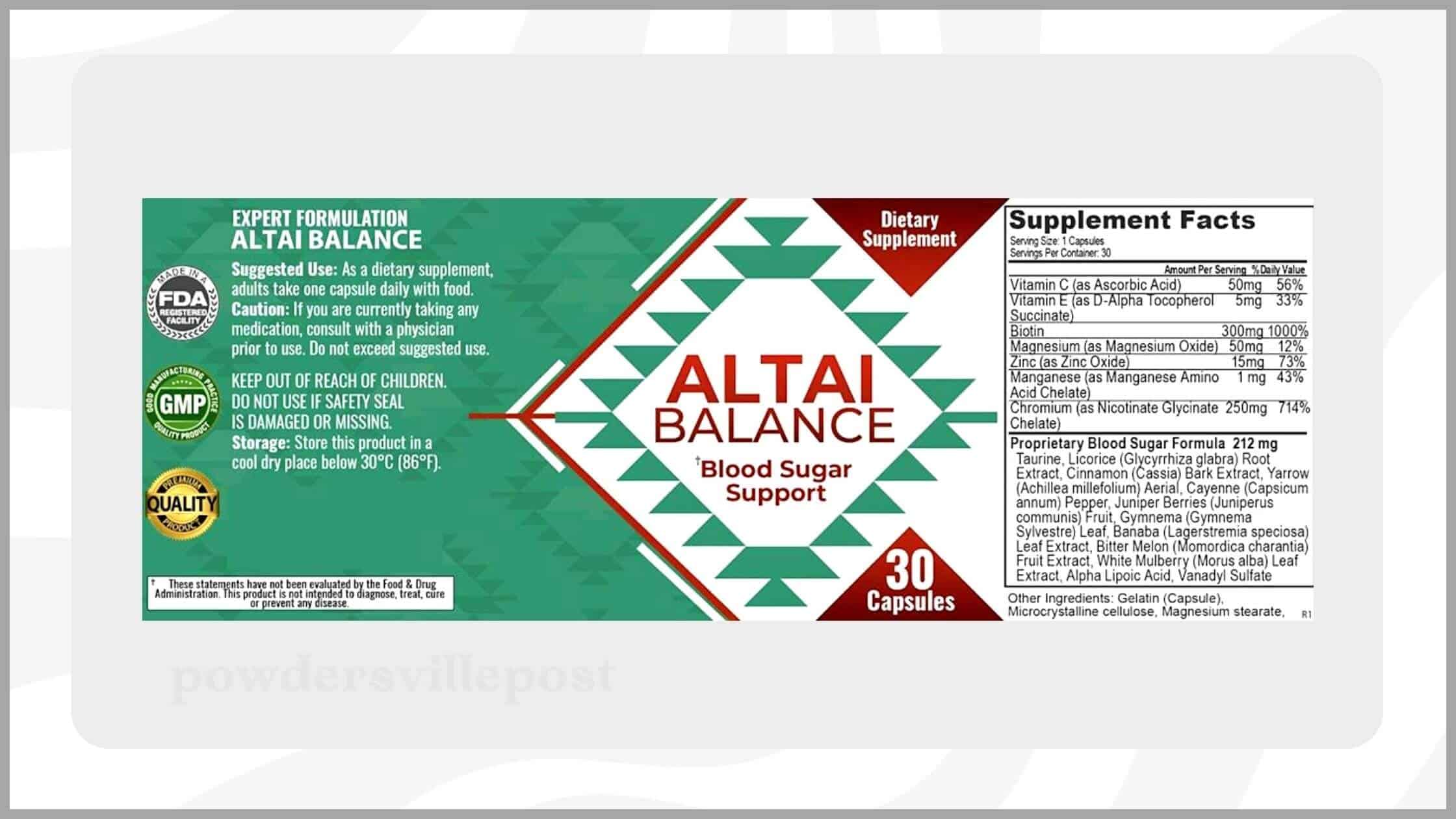 Altai Balance Dosage