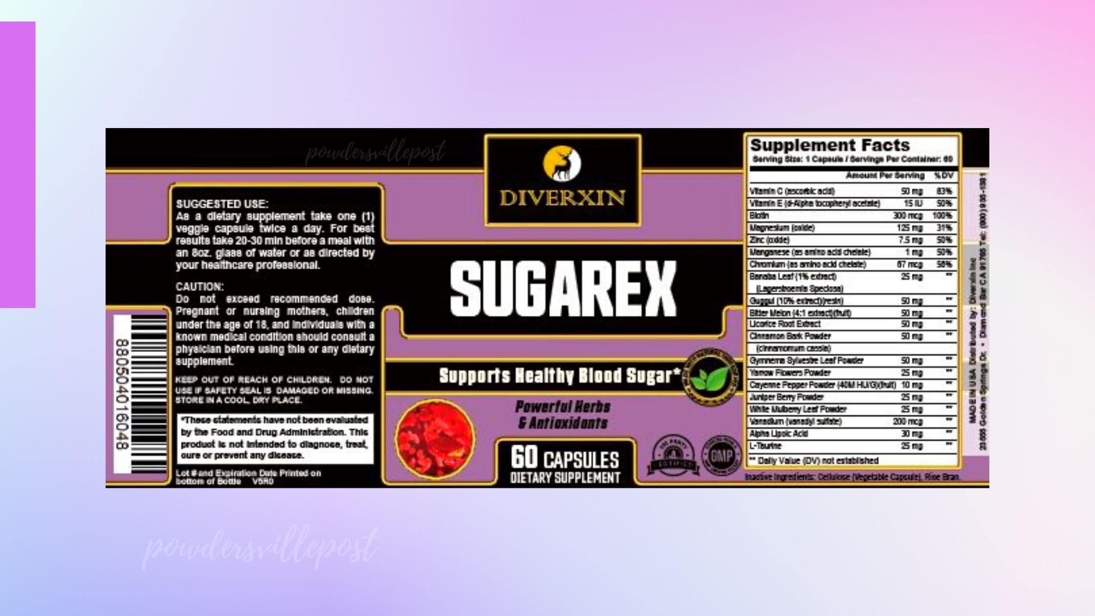 Diverxin SugaRex Dosage