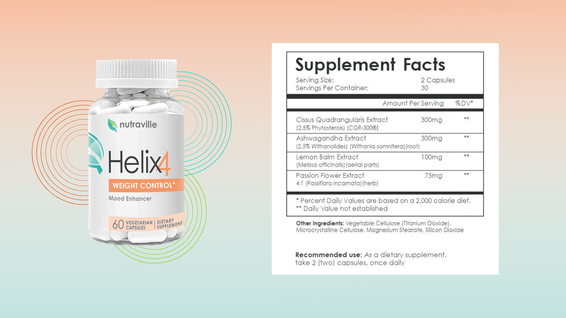 Nutraville Helix 4 Supplement Facts