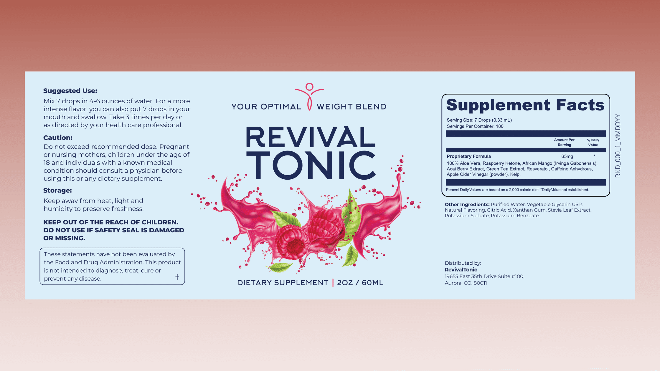 Revival Tonic Dosage