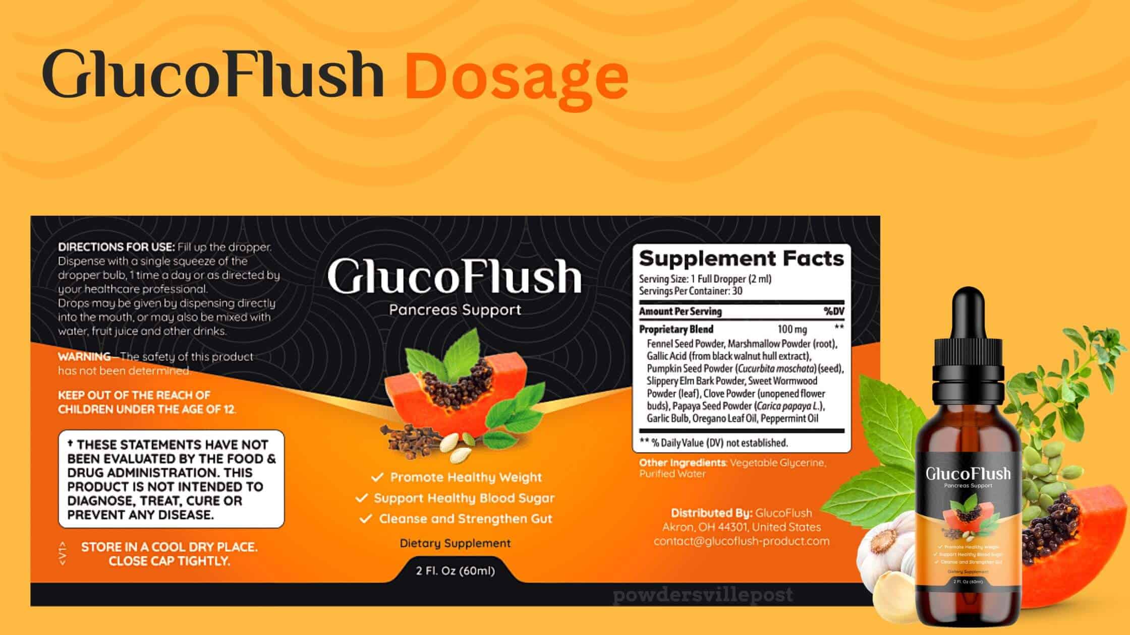 GlucoFlush Dosage