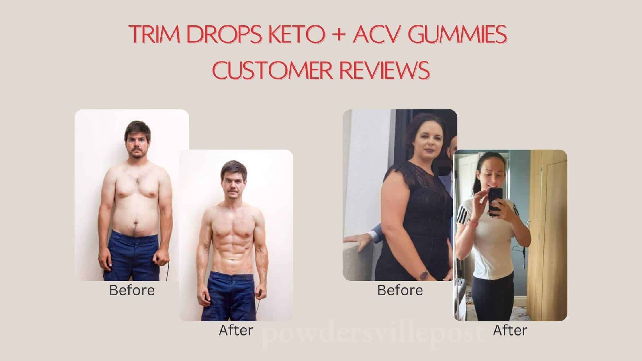 Trim Drops Keto + ACV Gummies Customer Reviews