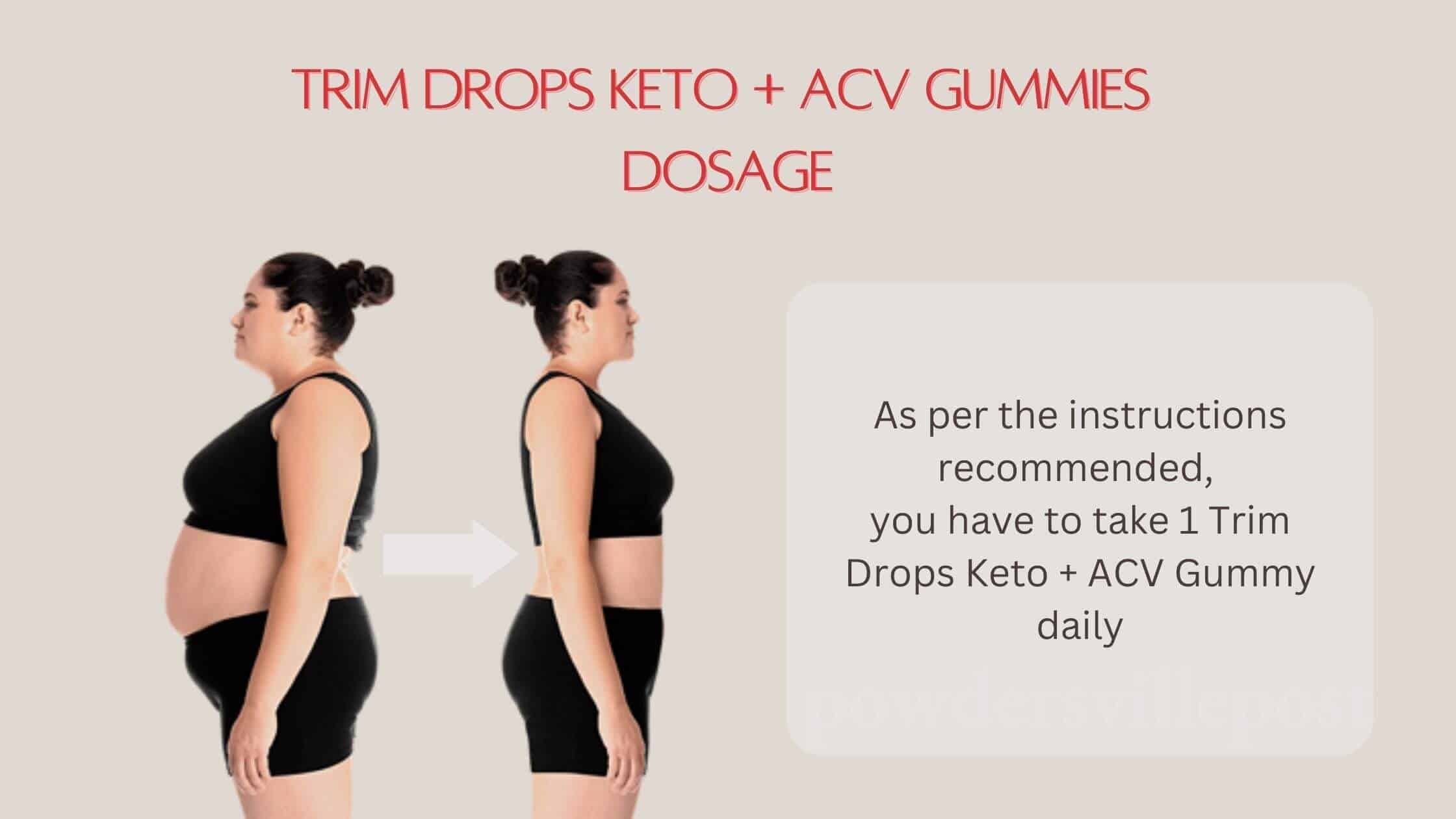 Trim Drops Keto + ACV Gummies Dosage