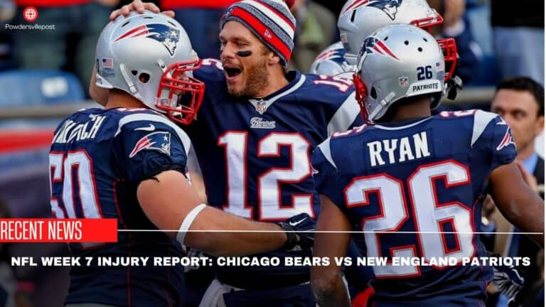 NFL Week 7 Injury Report: Chicago Bears Vs New England Patriots
