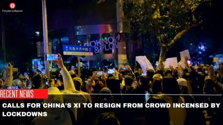 Calls For China’s Xi To Resign From Crowd Incensed By Lockdowns
