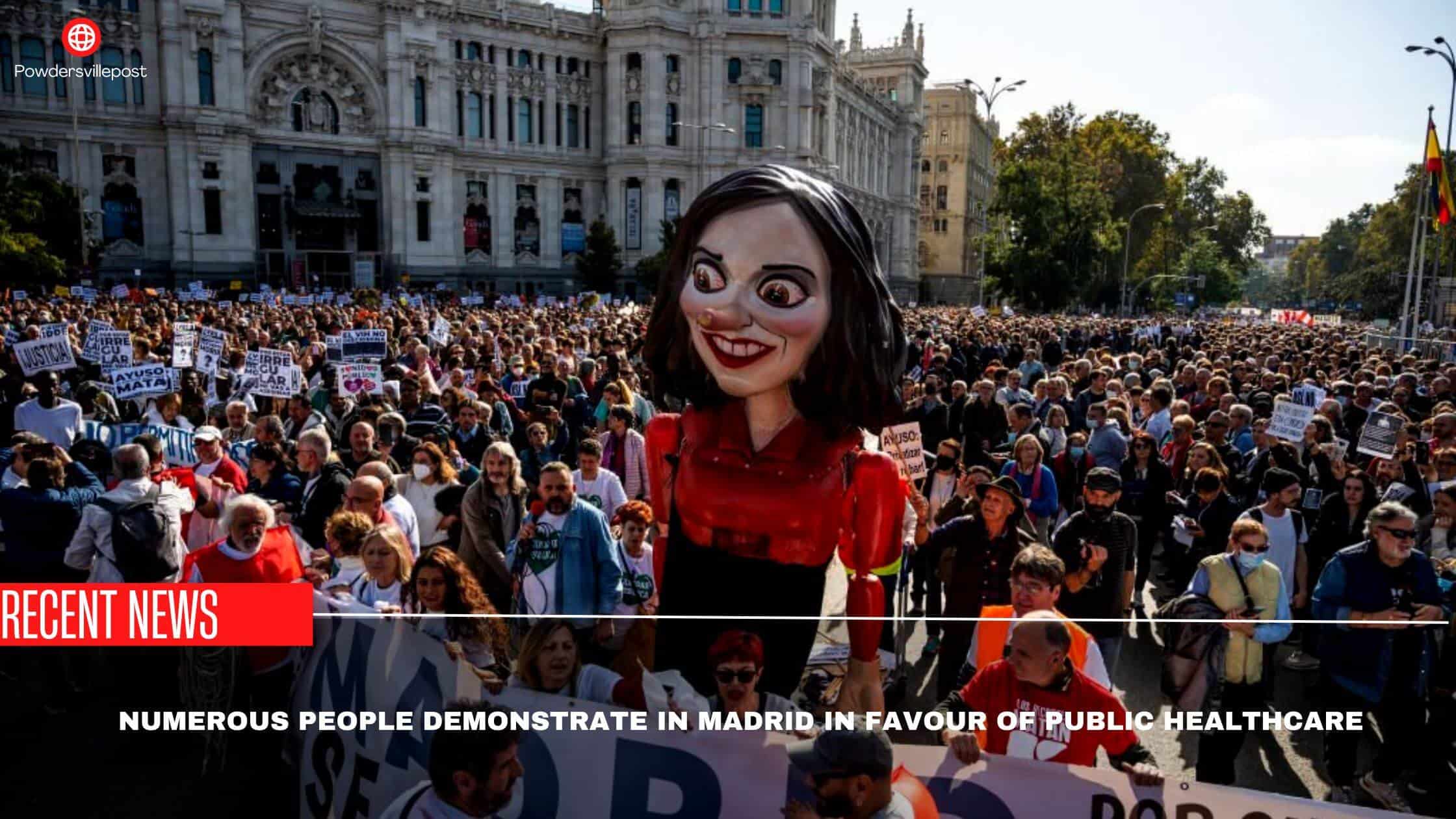 Numerous People Demonstrate In Madrid In Favour Of Public Healthcare