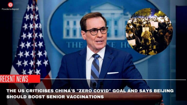 The Us Criticises China’s “Zero Covid” Goal And Says Beijing Should Boost Senior Vaccinations
