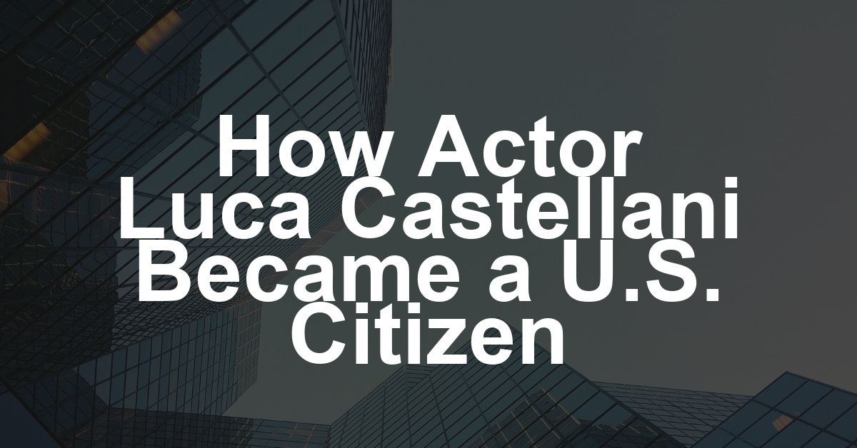 ‘America’ Star Luca Castellani on Gaining U.S. Citizenship After Making Aly Muritiba’s Short Film: ‘I Look Back and I Don’t Recognize the Country’