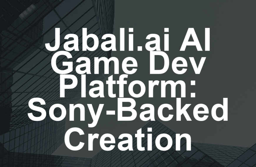 Jabali.ai AI Game Dev Platform: Sony-Backed Creation
